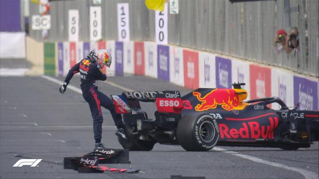 F1巴库站佩雷兹夺冠 维斯塔潘领跑遇爆胎小汉失误